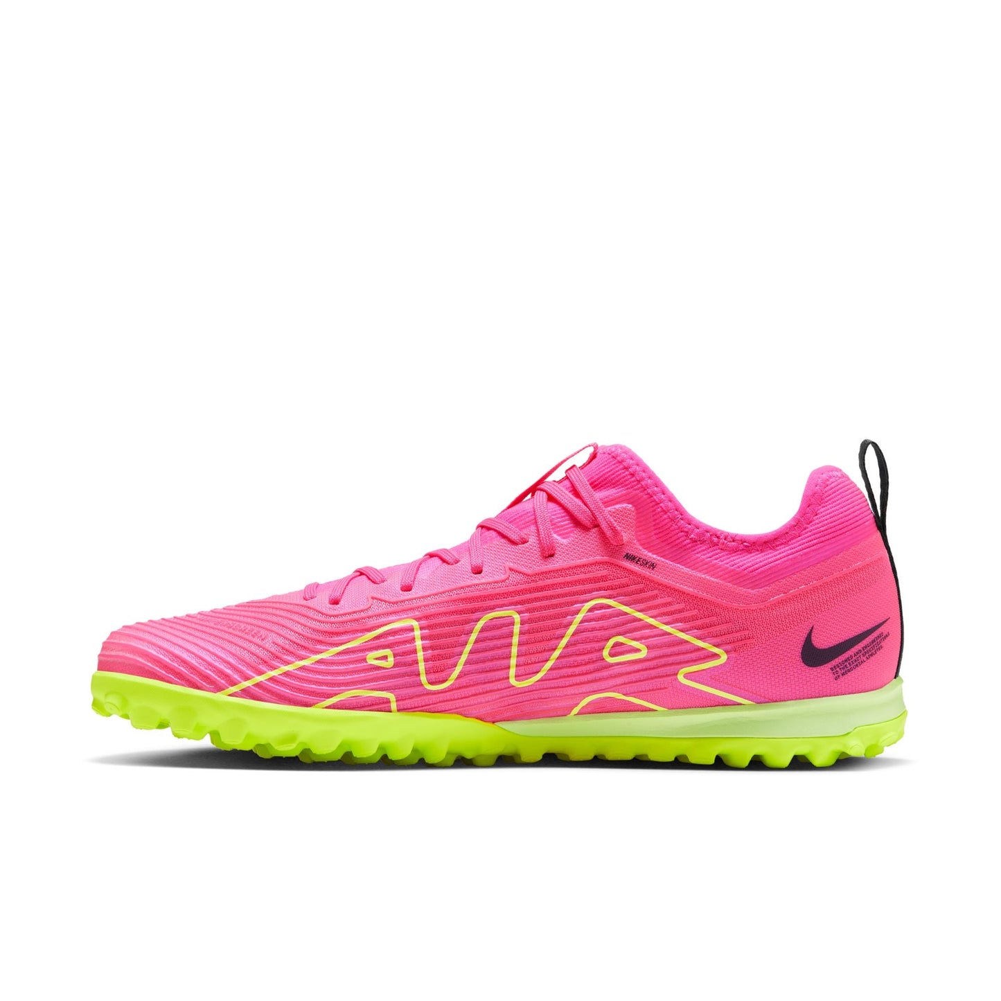 Nike Zoom Mercurial Vapor 15 Pro TF Turf Soccer Cleat - PinkBlast/Volt/Grey