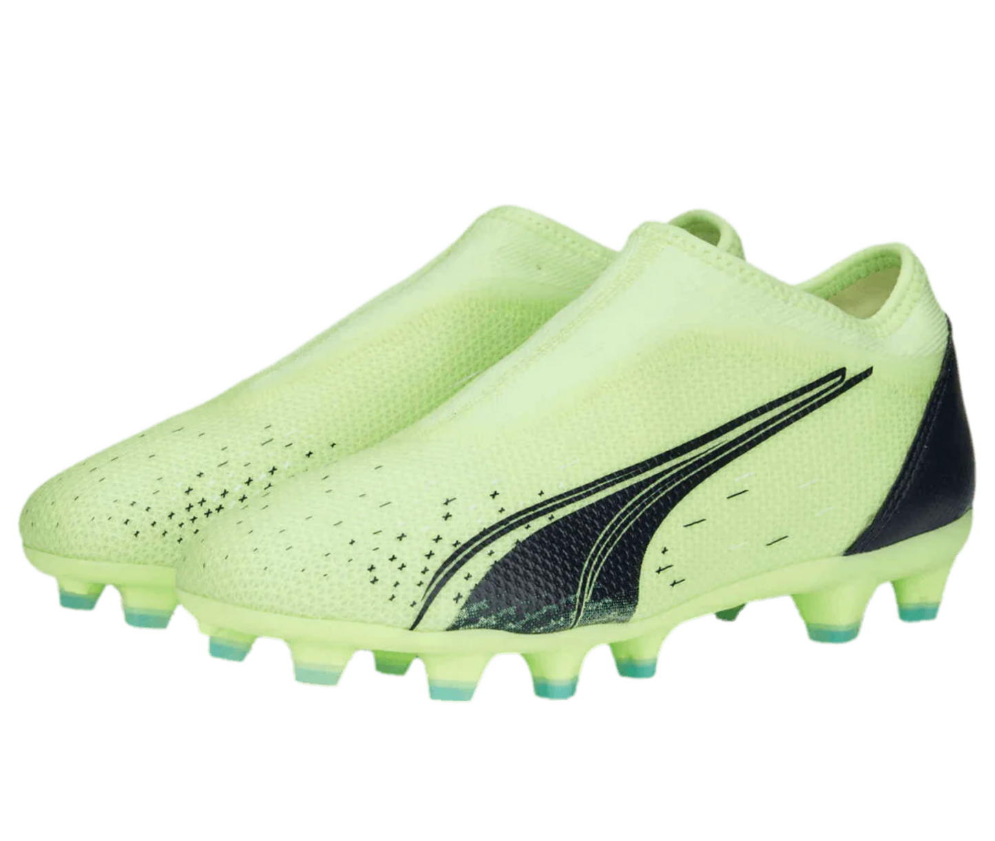 Puma Junior Ultra Match Laceless FG Firm Ground Soccer Cleat - Volt/Black