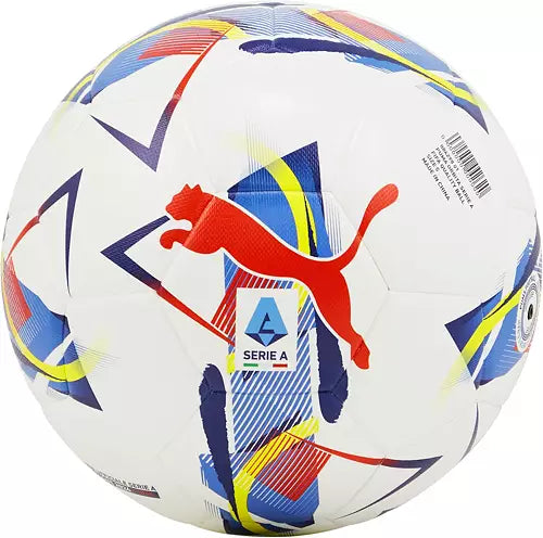 Puma Orbita Serie A (FIFA Quality) Soccer Ball (Size 5) - White/Multicolor