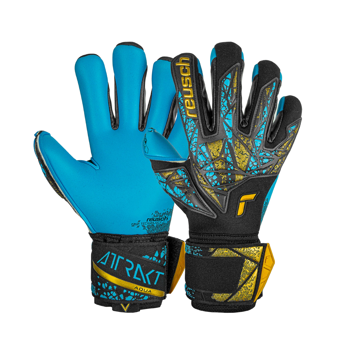 Reusch Attrakt Aqua Finger Support Goalkeeper Gloves -