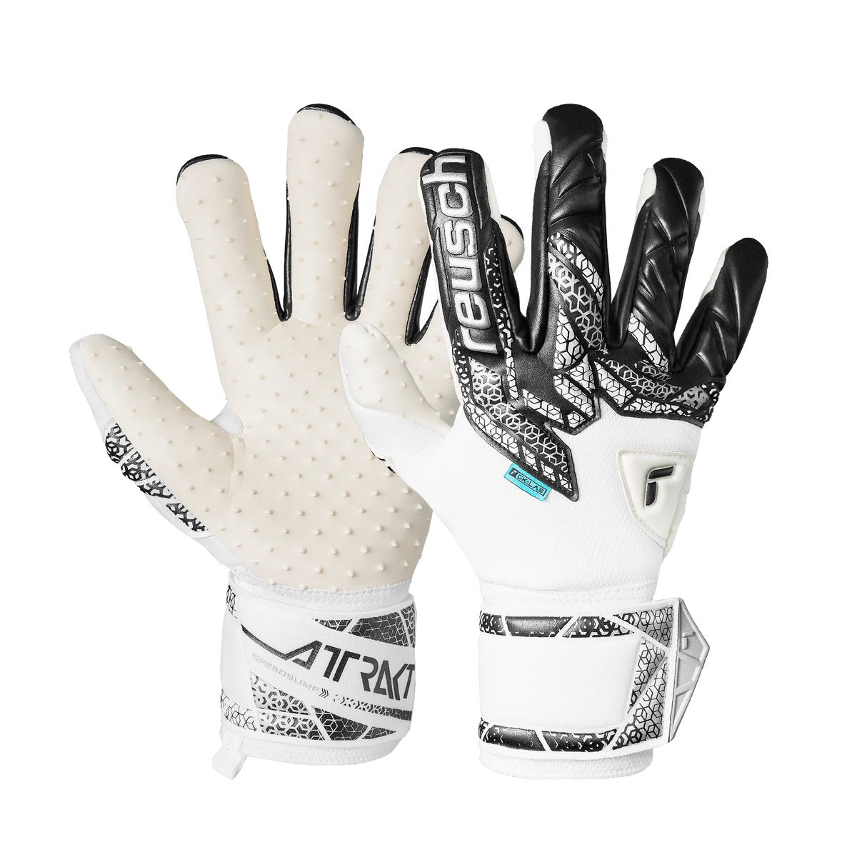 Reusch Attrakt Speedbump Goalkeeper Gloves - White/Silver/Black