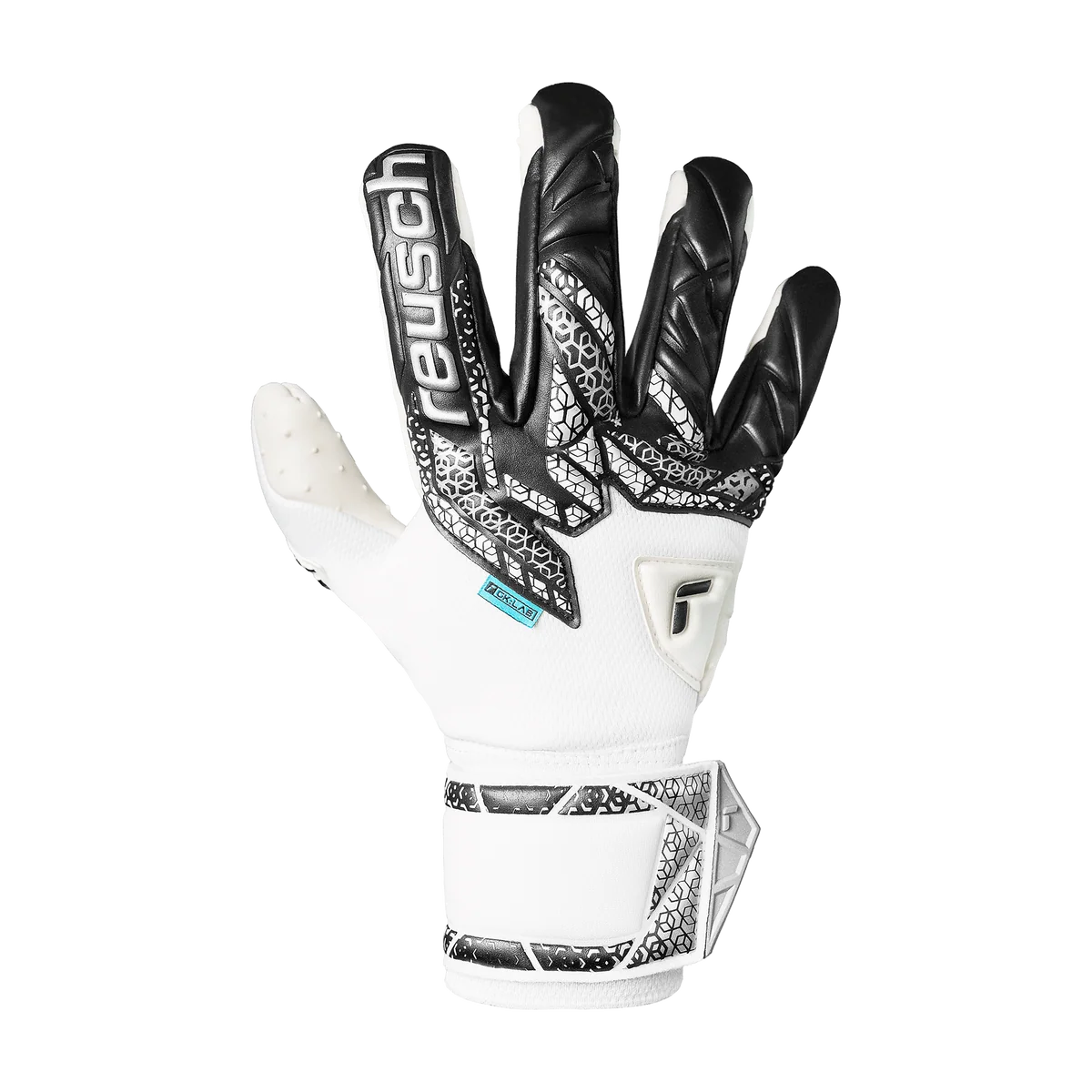 Reusch Attrakt Speedbump Goalkeeper Gloves - White/Silver/Black