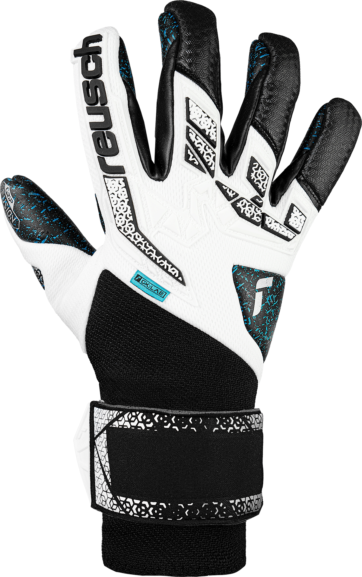 Reusch Attrakt Freegel Fusion Goaliator - White/Silver/Black