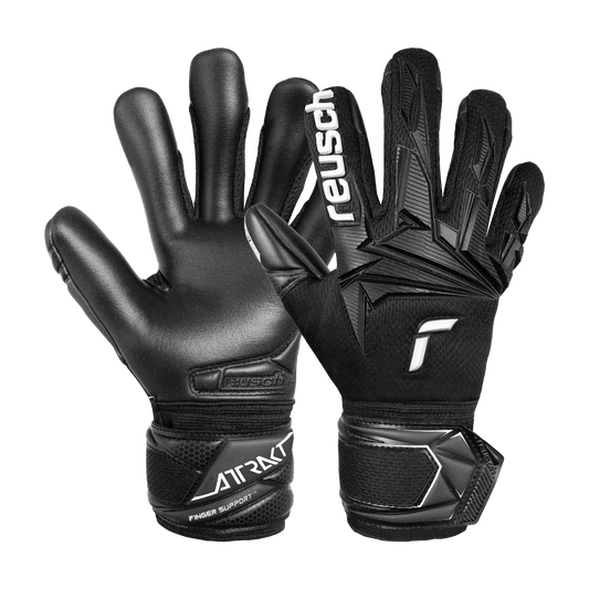Reusch Attrakt Infinity Finger Support Junior Goalkeeper Glove - Black
