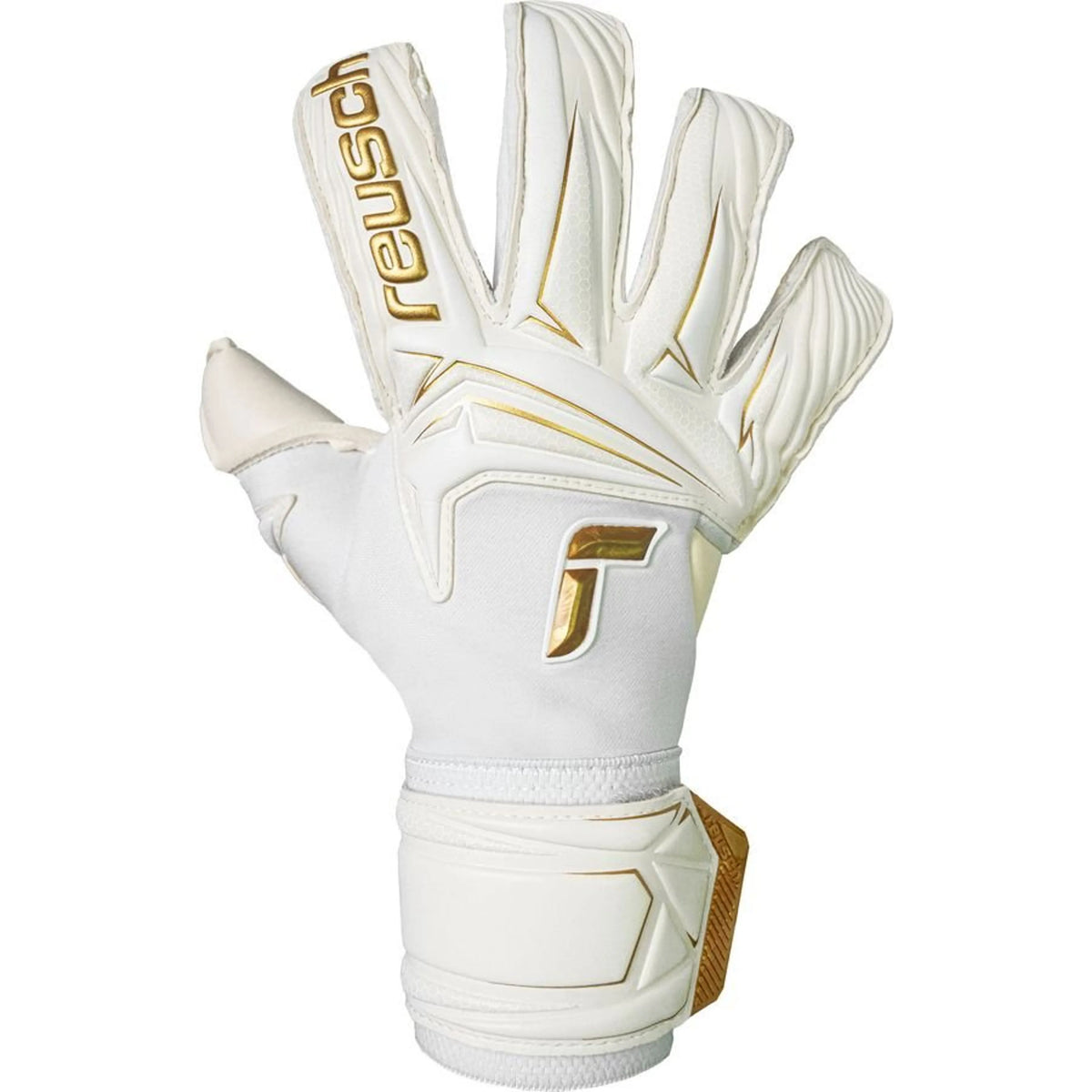 Reusch Attrakt Alisson Becker 1 Duo Goalkeeper Gloves - White/Gold