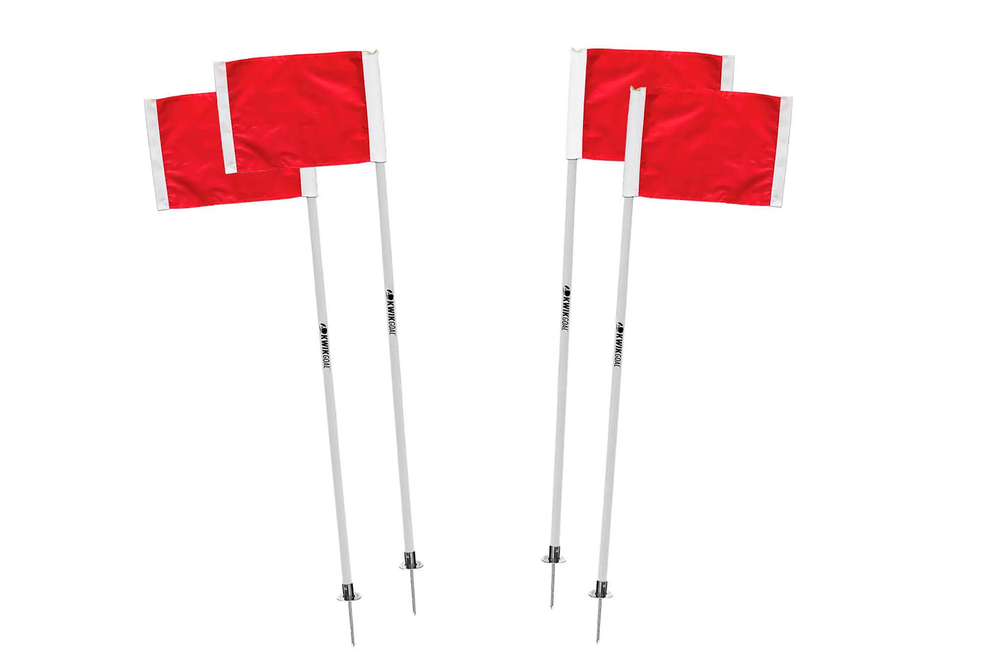 Kwik Goal Official Corner Flags (With Stake) - Set of 4