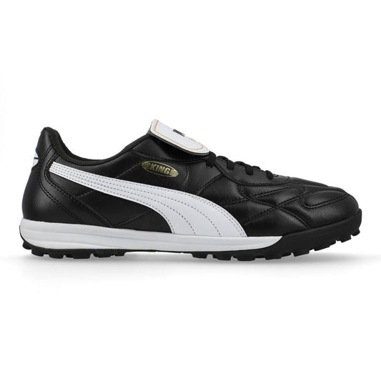 Puma King Top (K-BETTER) TT Turf Soccer Cleat - Black/White/Gold