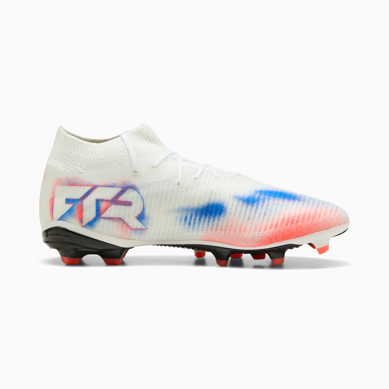 Puma Future 8 Pro FG/AG Firm Ground Soccer Cleat - White/Black/Glowing Red
