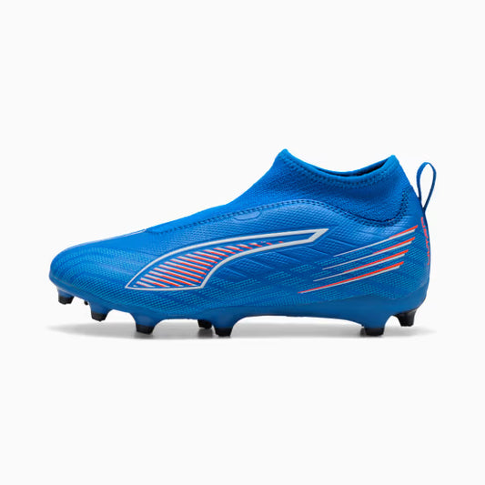 Puma Junior Ultra 6 Match+ LL FG/AG Firm Ground Soccer Cleat - Ultra Blue/White/Glowing Red