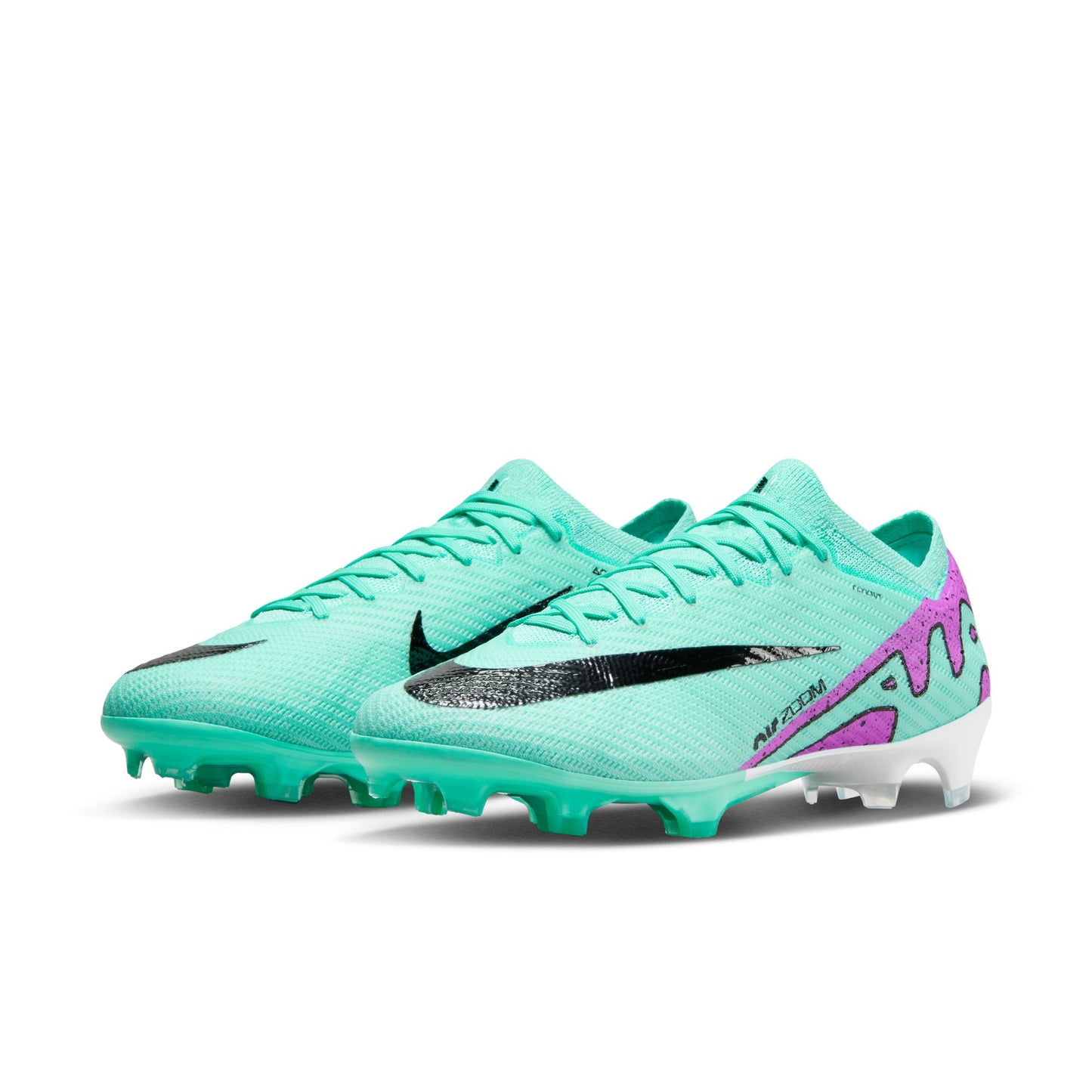 Nike Air Zoom Mercurial Vapor 15 Elite FG Firm Ground Soccer Cleat - Hyper Turquoise/Fuchsia Dream/Black/White