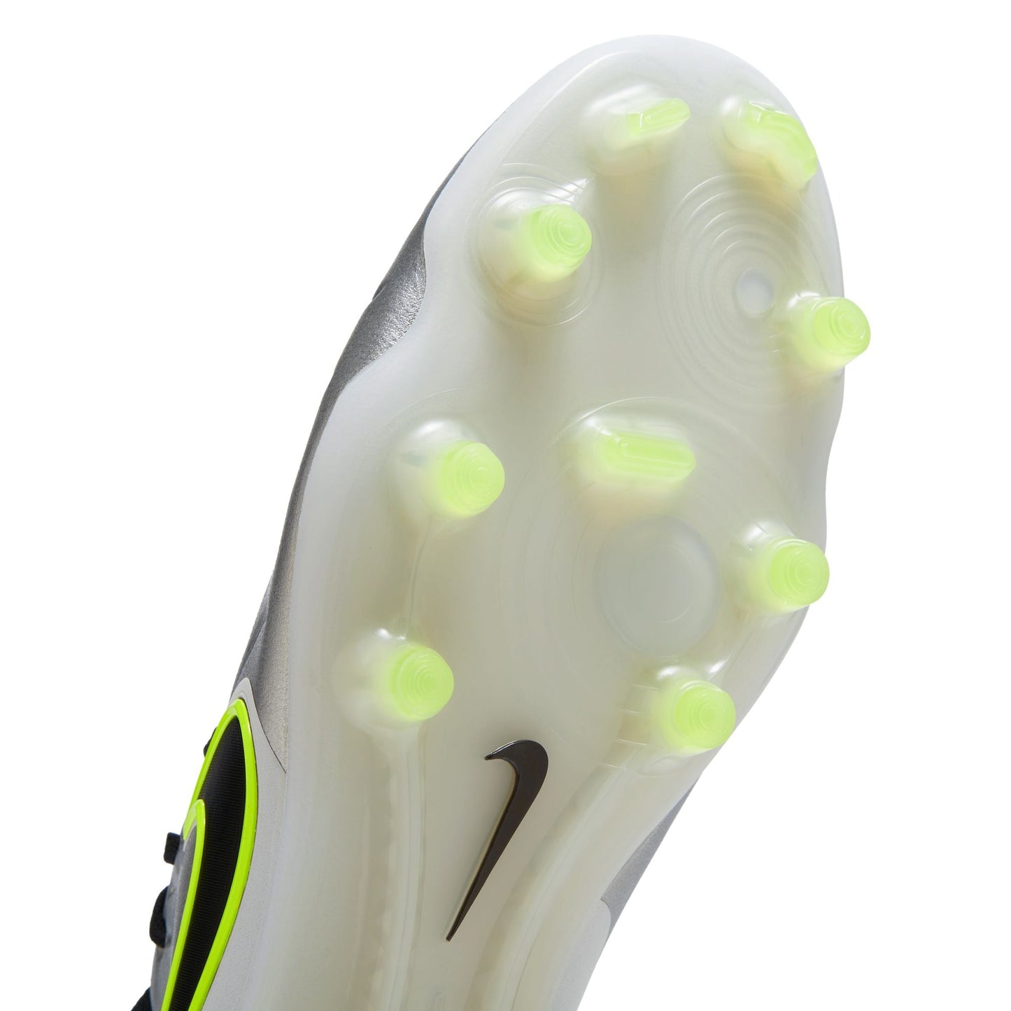 Nike Tiempo Legend 10 Elite FG Firm Ground Soccer Cleat - Metallic Silver/Black/Volt