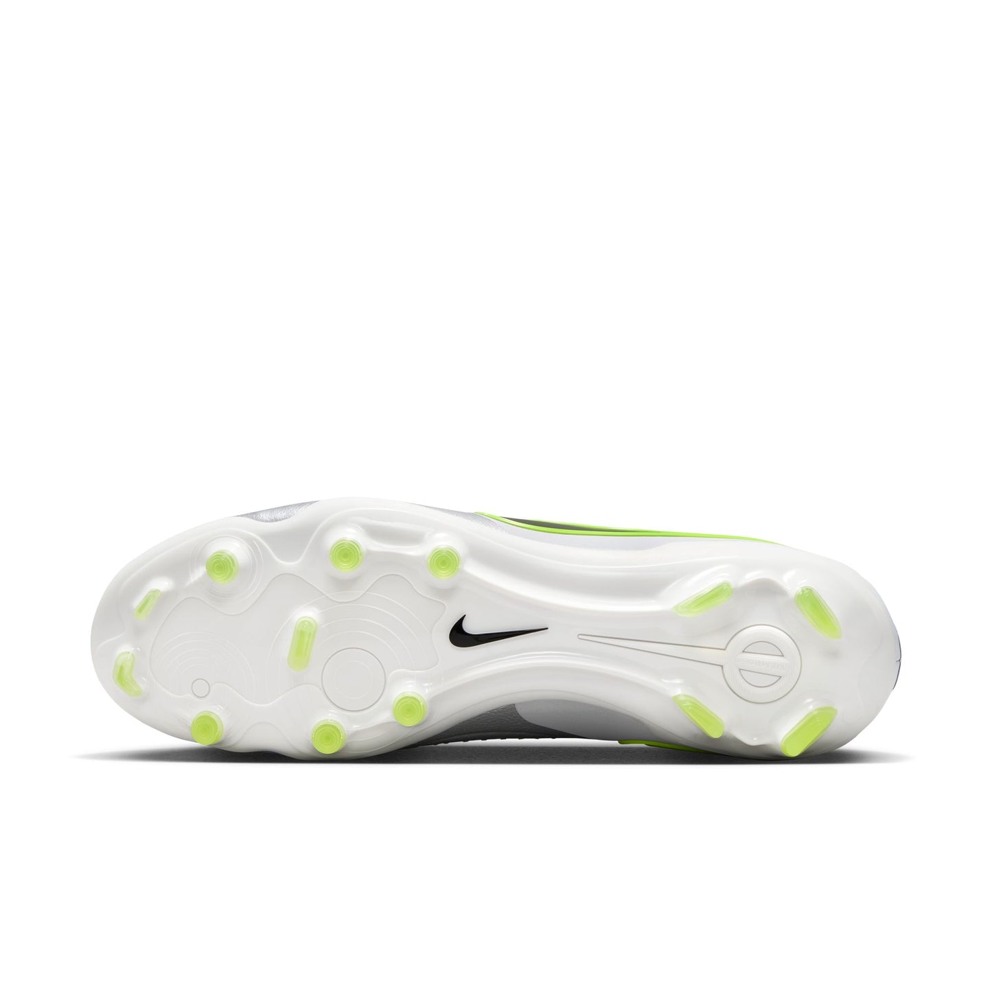 Nike Tiempo Legend 10 Pro FG Firm Ground Soccer Cleat - Metallic Silver/Black/Volt