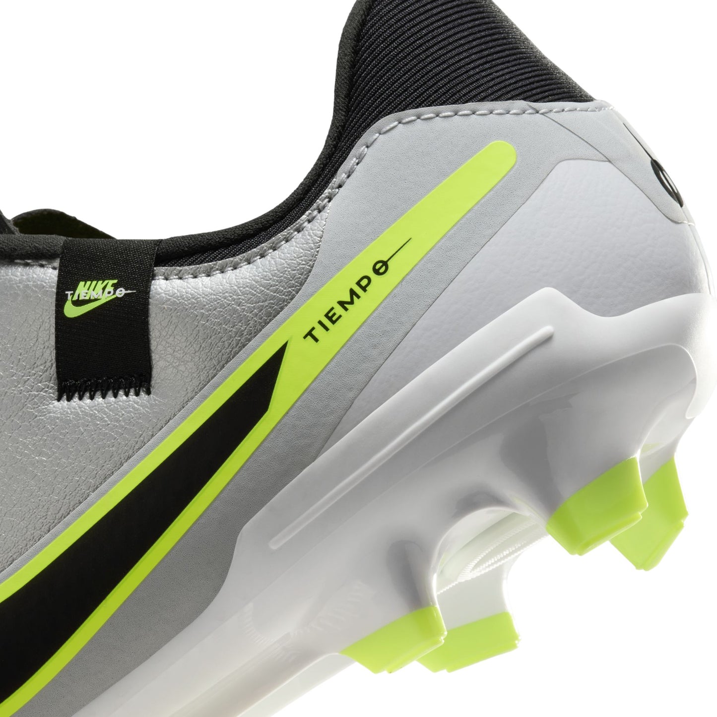 Nike Tiempo Legend 10 Academy FG Firm Ground Soccer Cleat - Metallic Silver/Black/Volt