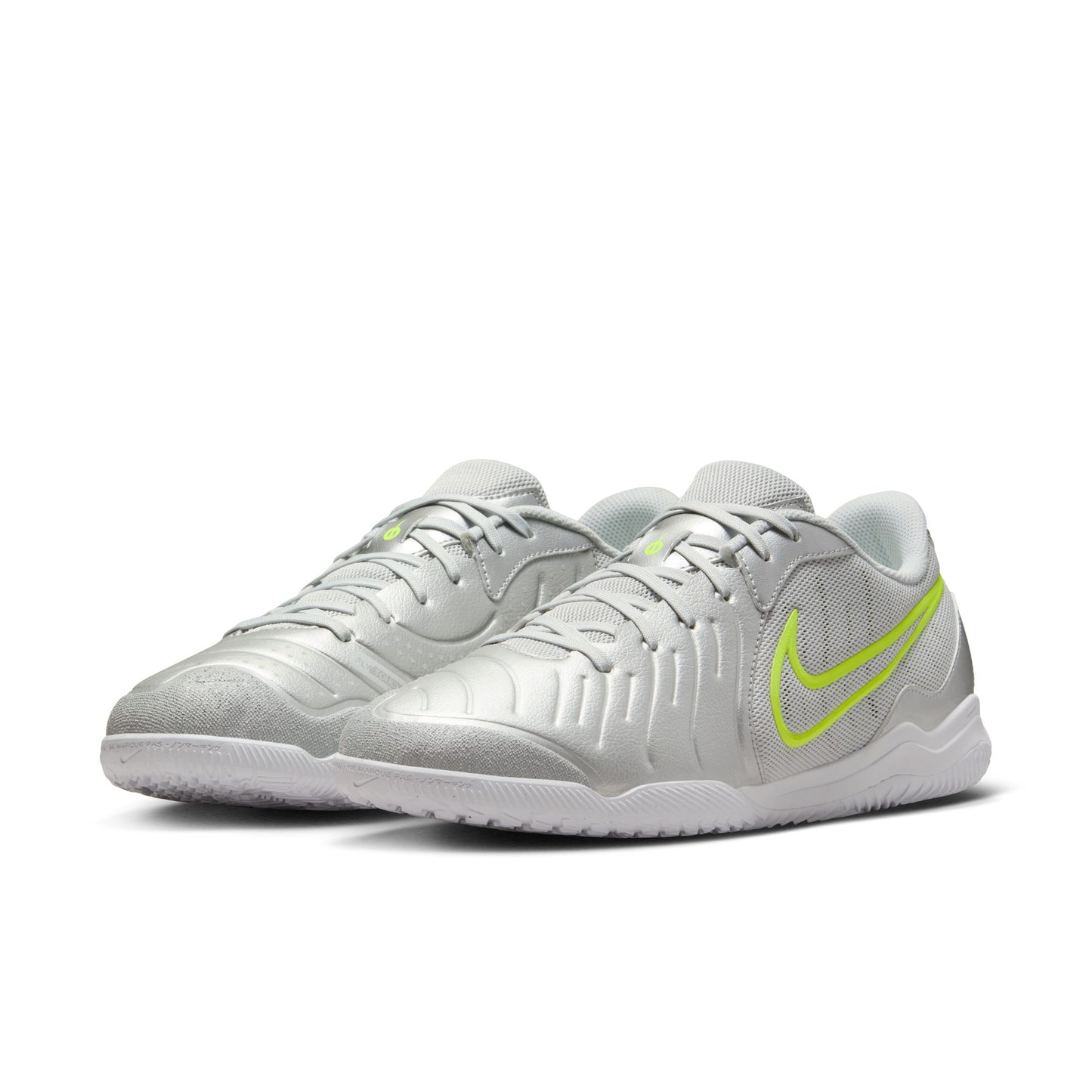 Nike Tiempo Legend 10 Academy IC Indoor Soccer Shoe - Metallic Silver/Black/Volt