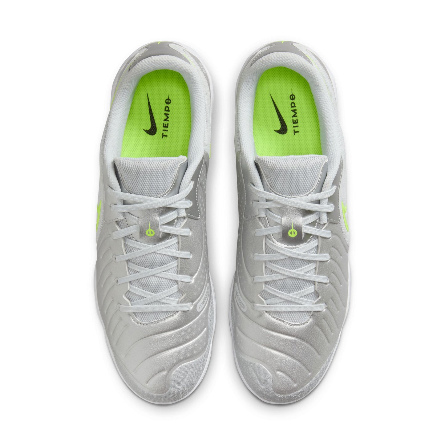 Nike Tiempo Legend 10 Academy IC Indoor Soccer Shoe - Metallic Silver/Black/Volt