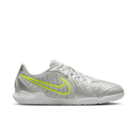 Nike Tiempo Legend 10 Academy IC Indoor Soccer Shoe - Metallic Silver/Black/Volt