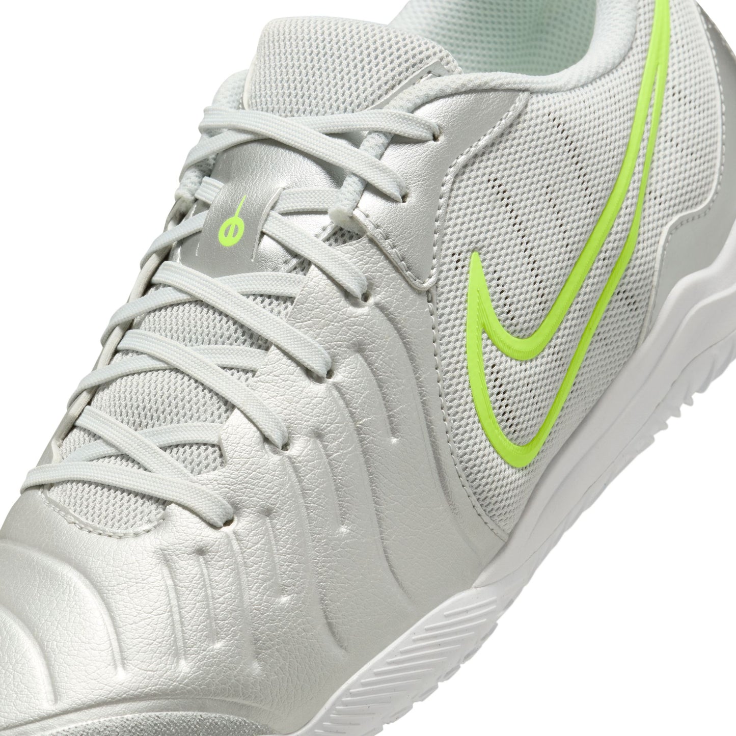 Nike Tiempo Legend 10 Academy IC Indoor Soccer Shoe - Metallic Silver/Black/Volt