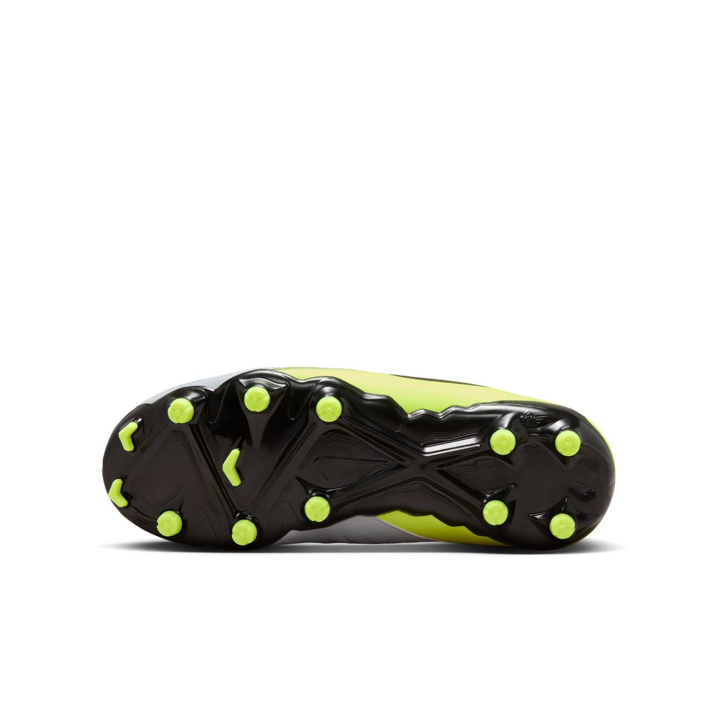 Nike Junior Phantom GX 2 Academy FG Firm Ground Soccer Cleat - Metallic Silver/Black/Volt