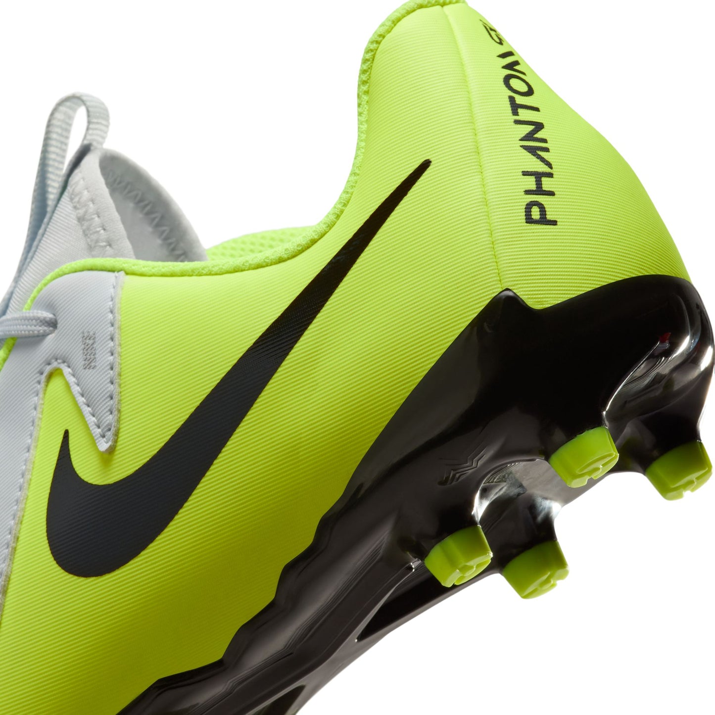 Nike Junior Phantom GX 2 Academy FG Firm Ground Soccer Cleat - Metallic Silver/Black/Volt