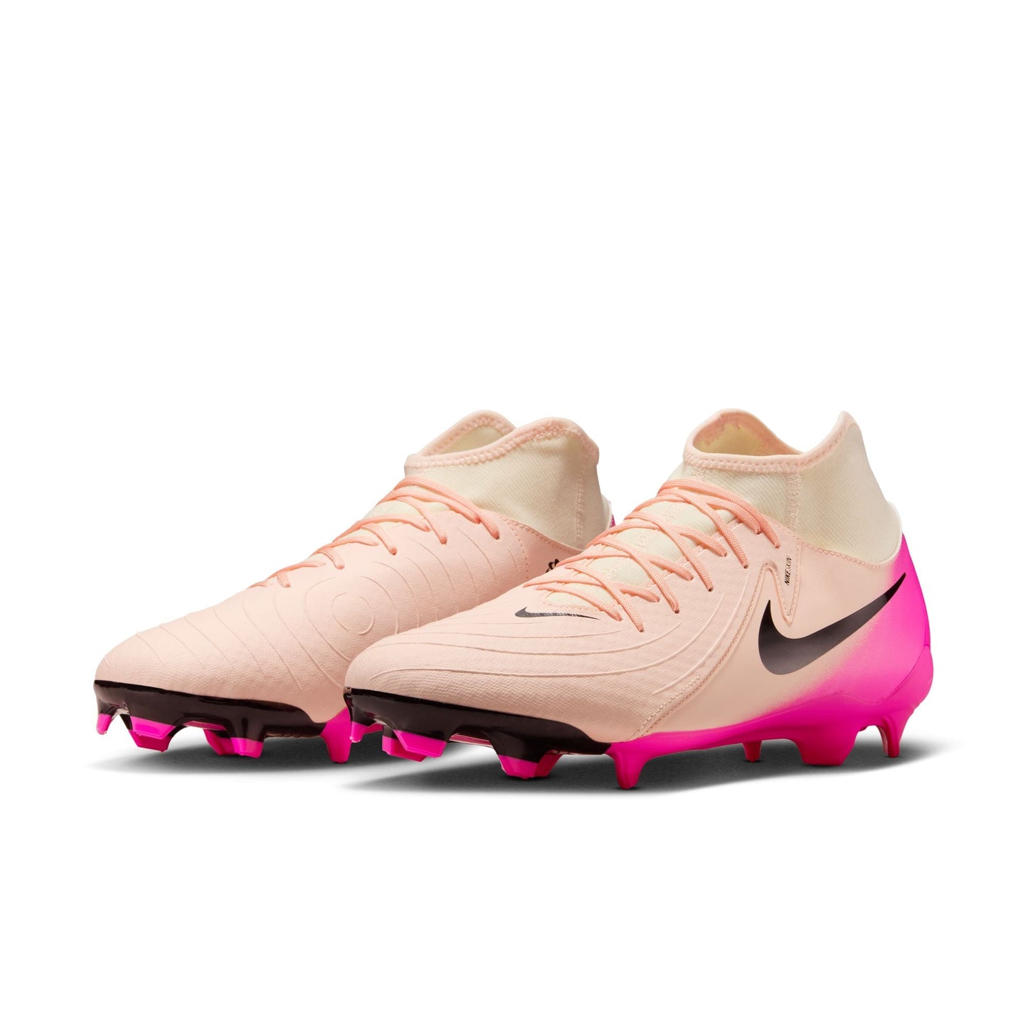 Nike Phantom Luna 2 Academy FG Firm Ground Soccer Cleat - Crimson Tint/Black/Pink Blast