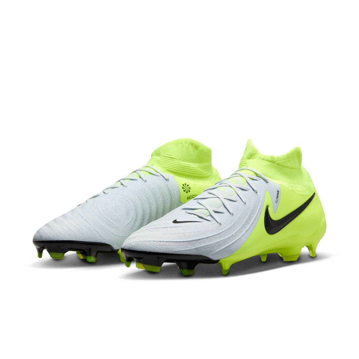 Nike Phantom Luna 2 Pro FG Firm Ground Soccer Cleat - Metallic Silver/Black/Volt