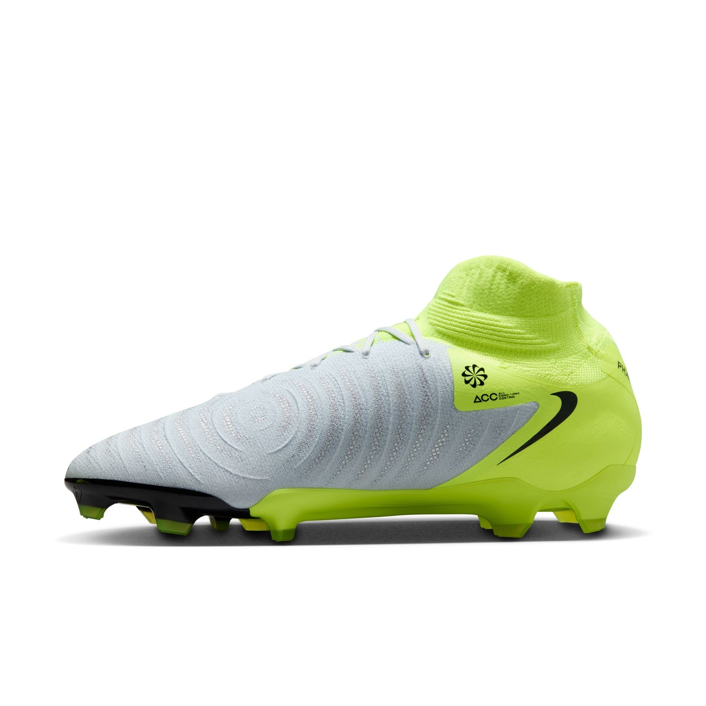 Nike Phantom Luna 2 Pro FG Firm Ground Soccer Cleat - Metallic Silver/Black/Volt