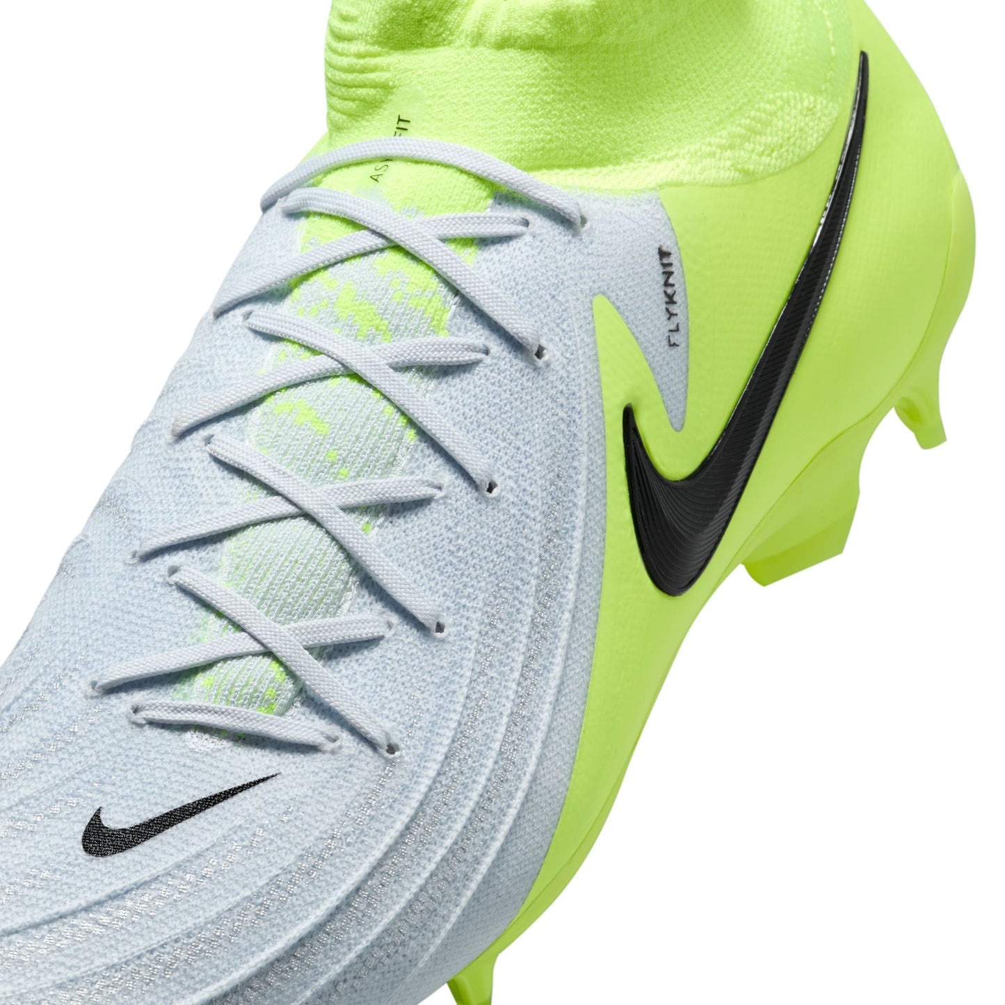 Nike Phantom Luna 2 Pro FG Firm Ground Soccer Cleat - Metallic Silver/Black/Volt