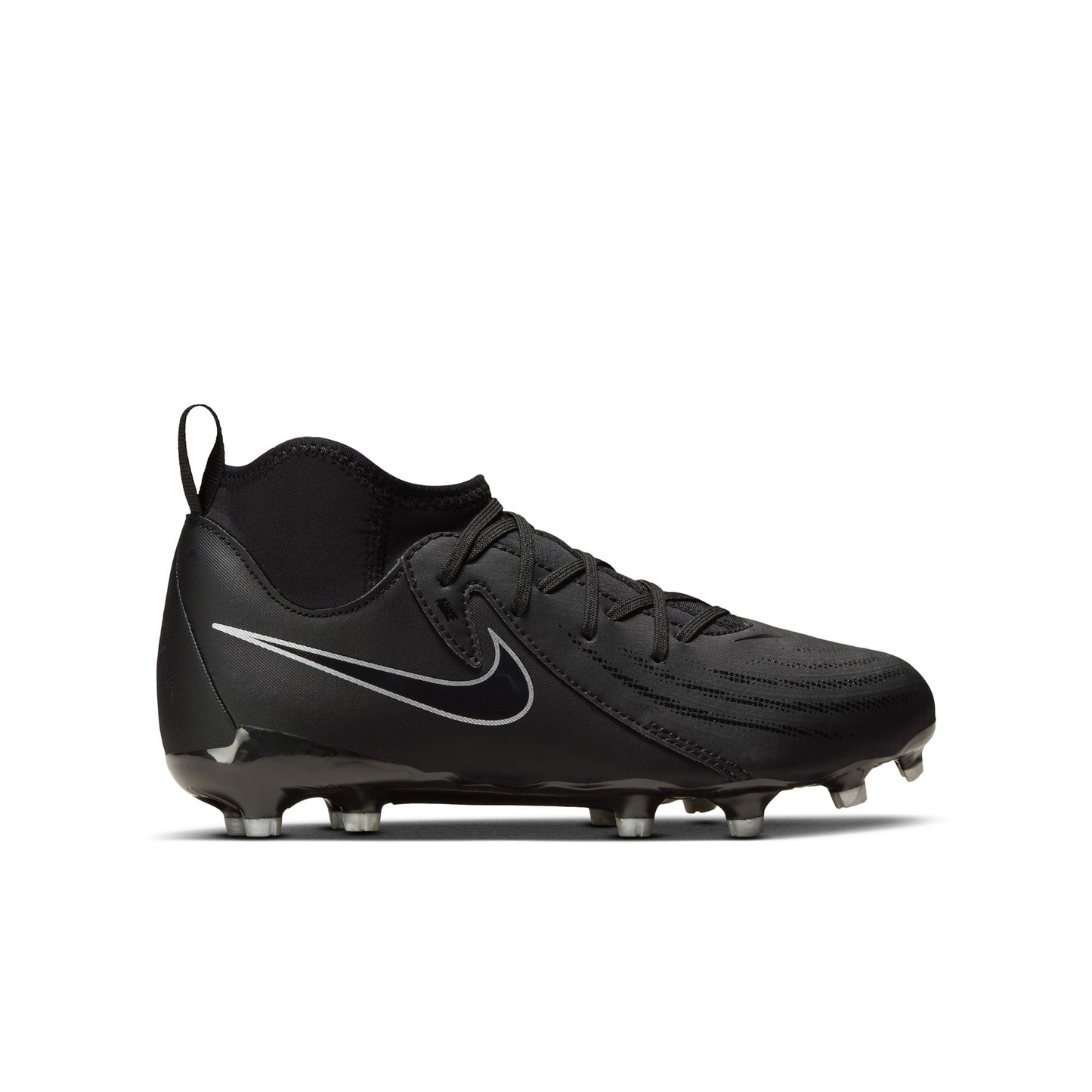 Nike Junior Phantom Luna 2 Academy FG Firm Ground Soccer Cleat - Black/Black