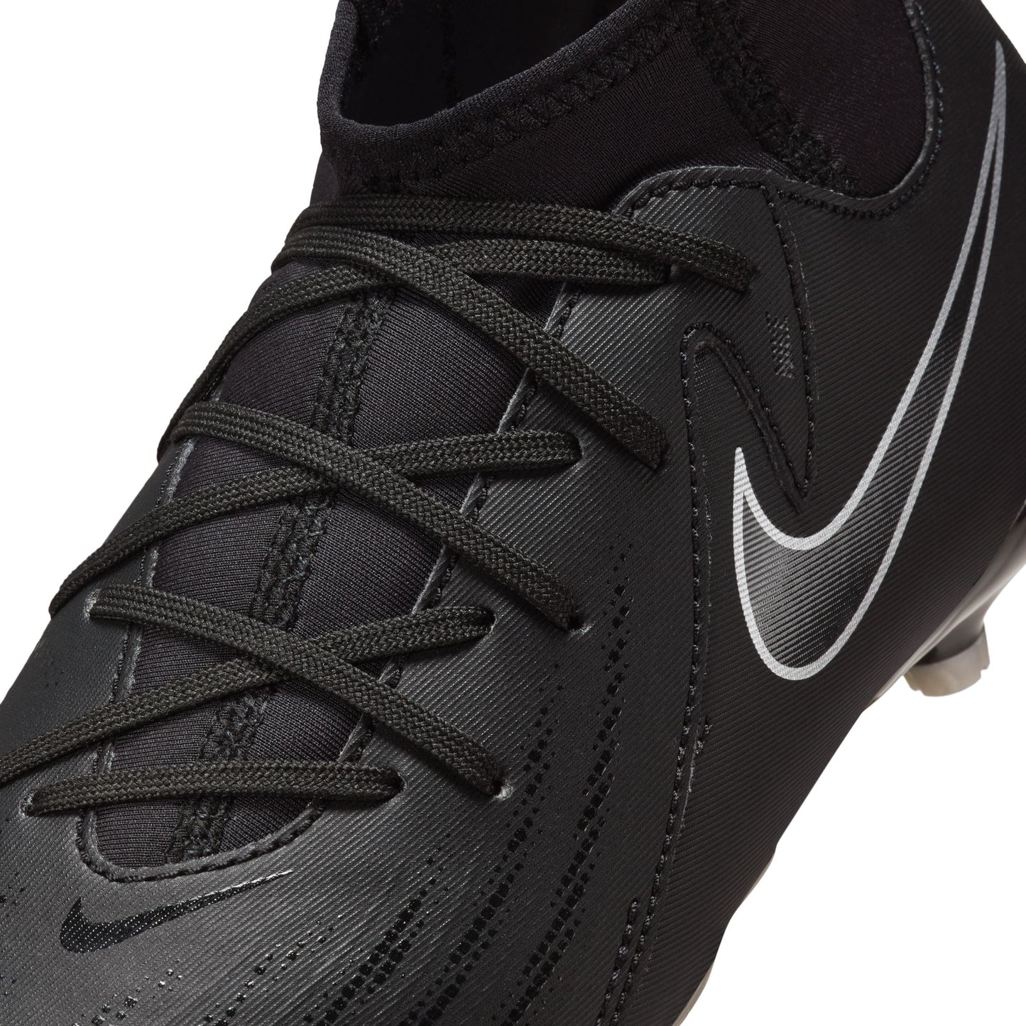 Nike Junior Phantom Luna 2 Academy FG Firm Ground Soccer Cleat - Black/Black