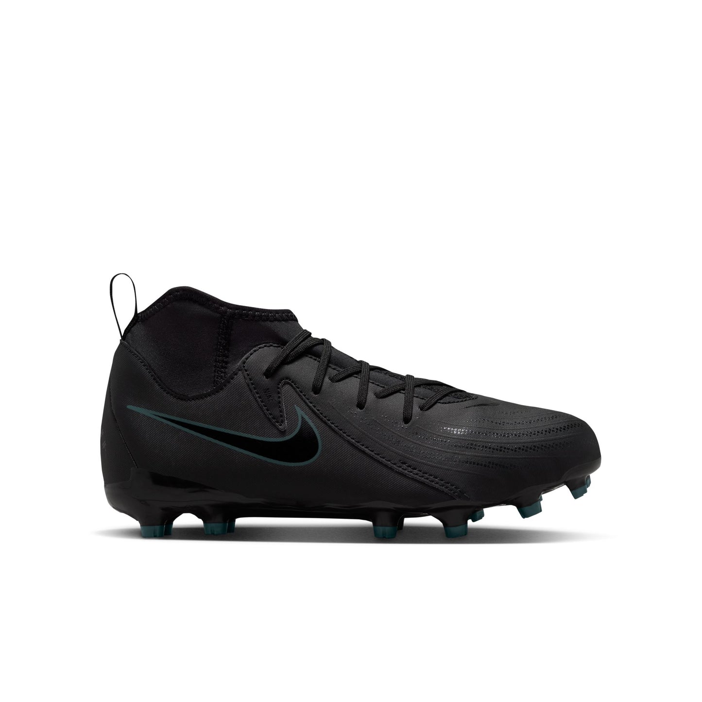 Nike Junior Phantom Luna 2 Academy FG Firm Ground Soccer Cleat - Black/Deep Jungle