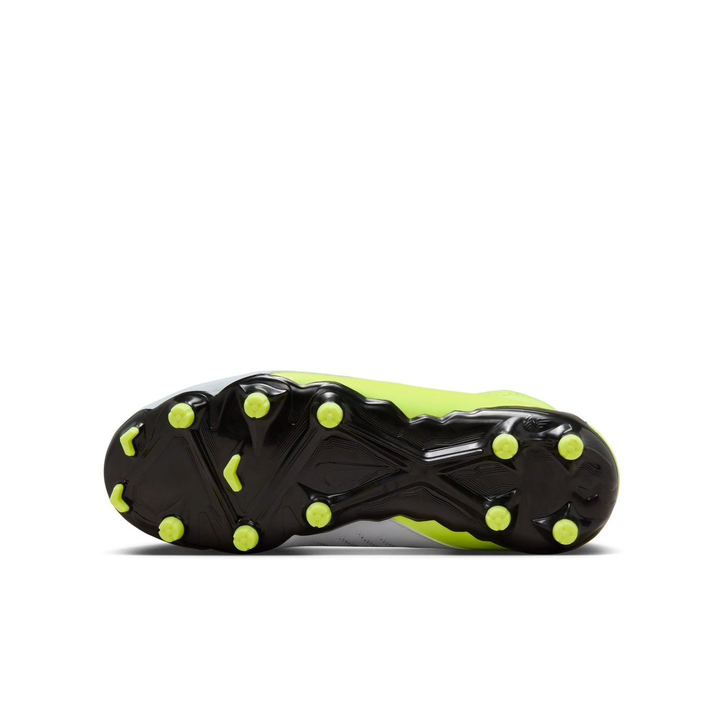 Nike Junior Phantom Luna 2 Academy FG Firm Ground Soccer Cleat - Metallic Silver/Black/Volt