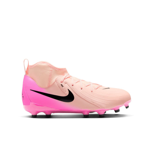 Nike Junior Phantom Luna II Academy FG Firm Ground Soccer Cleat - Crimson Tint/Black/Pink Blast