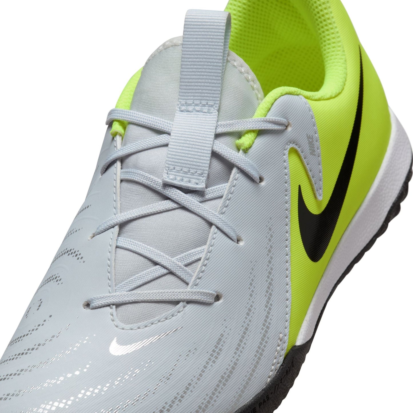 Nike Junior Phantom GX 2 Academy IC Soccer Shoe - Metallic Silver/Black/Volt