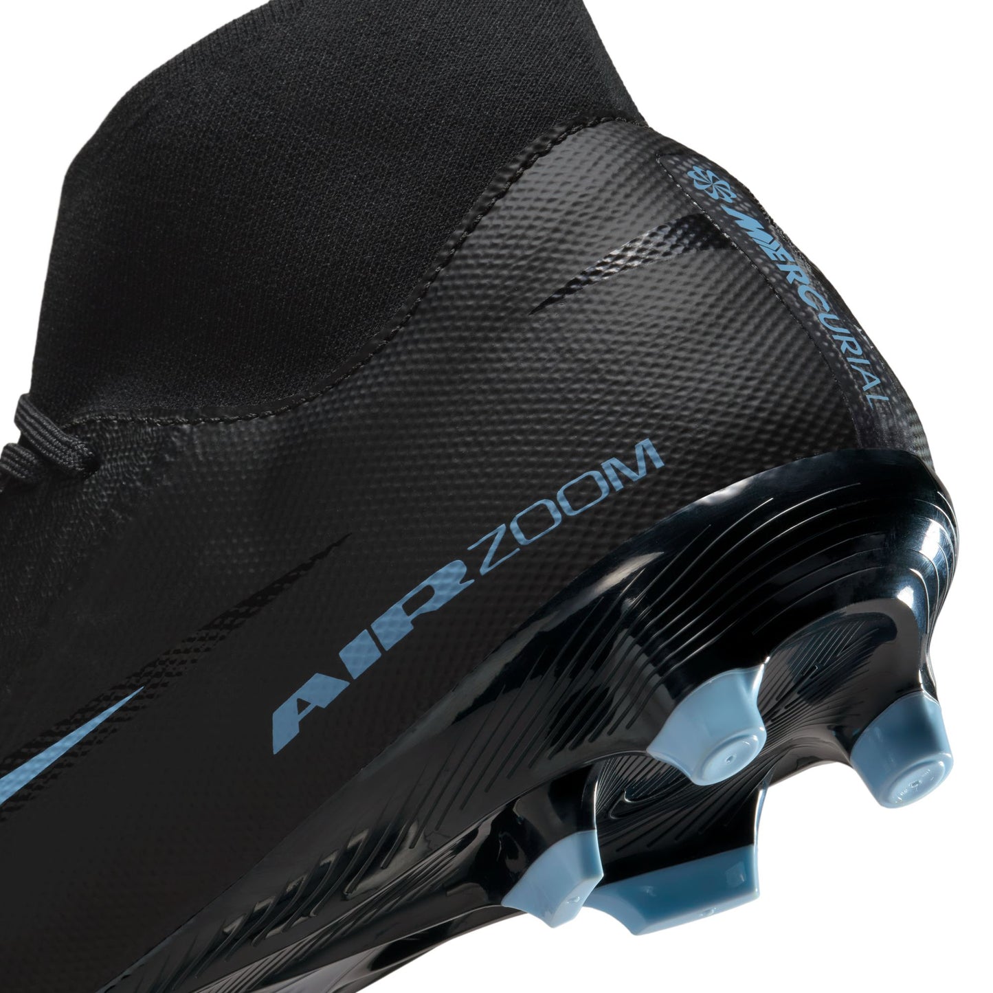 Nike Mercurial Superfly 10 Academy FG Firm Ground Soccer Cleat - Black/Ice Blue