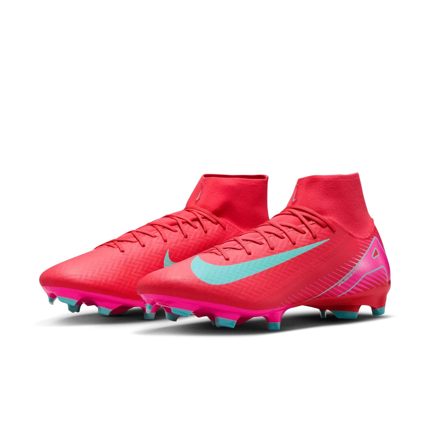 Nike Air Zoom Mercurial Superfly 10 Academy FG Firm Ground Soccer Cleat - Ember Glow/Aurora Green