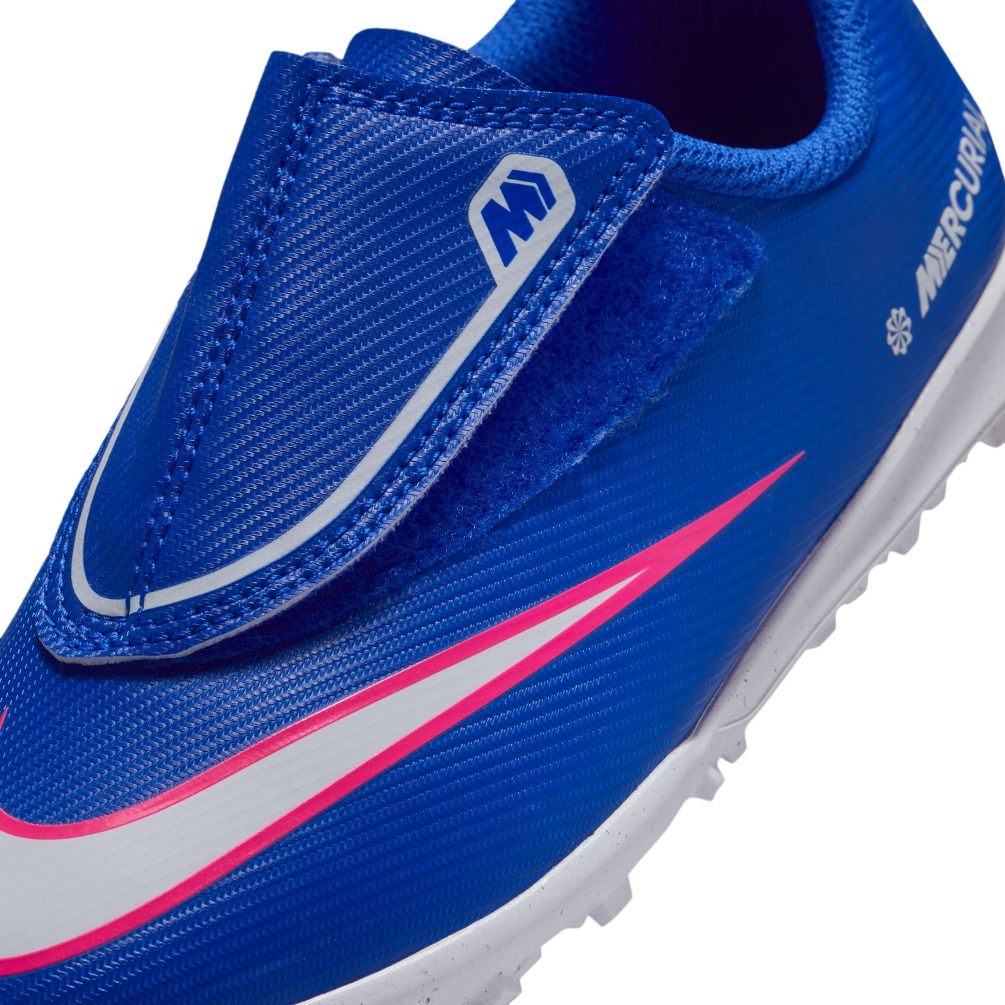 Nike Junior Mercurial Vapor 16 Club TF PS(V) Turf Soccer Cleat - Racer Blue/White