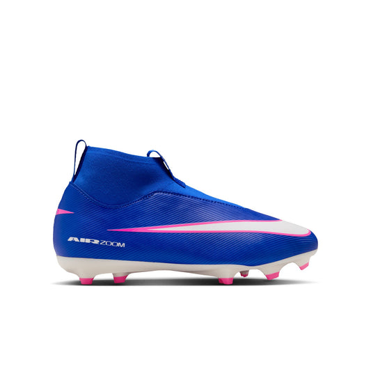 Nike Junior Mercurial Superfly 10 Academy FG Firm Ground Soccer Cleat - Racer Blue/White