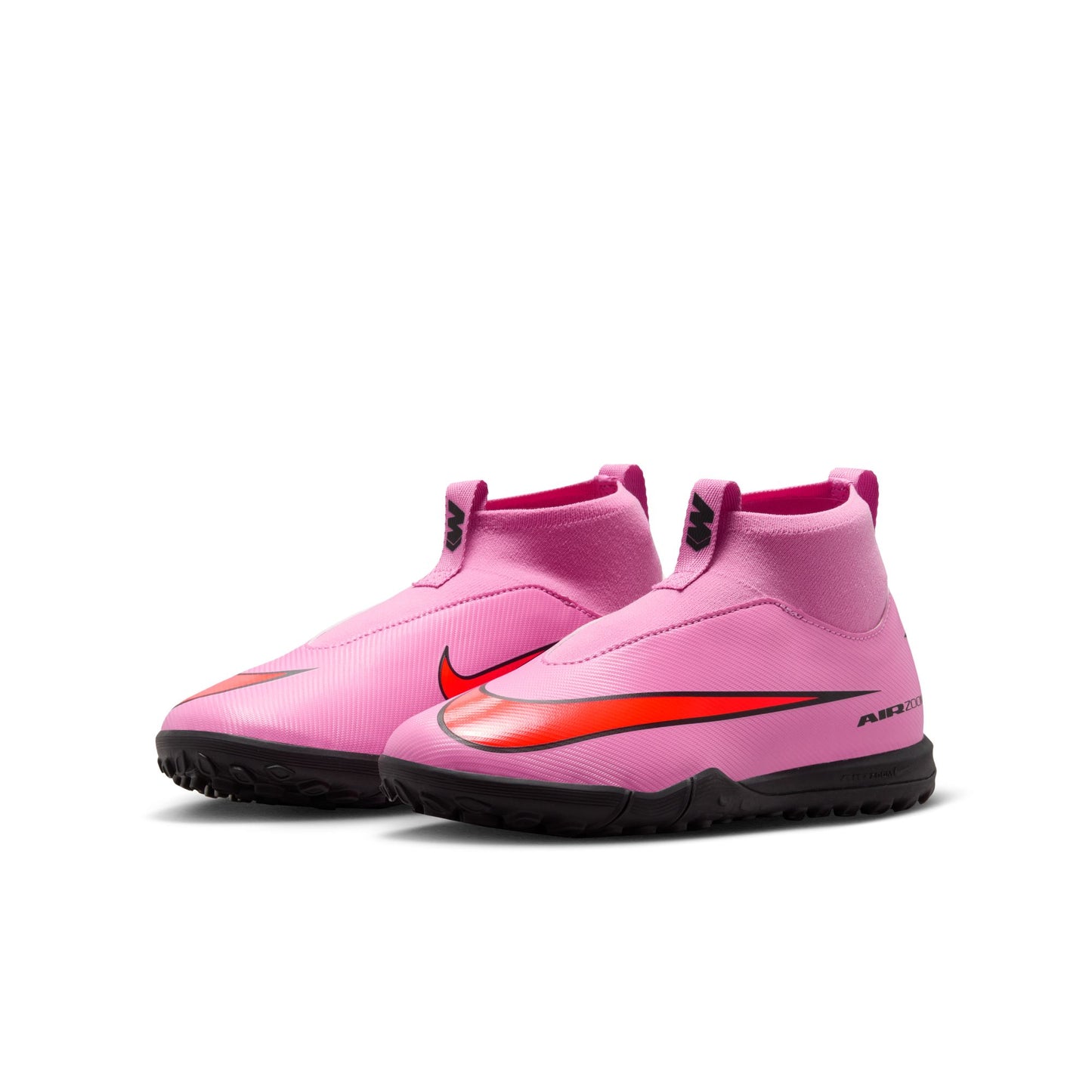 Nike Junior Zoom Mercurial Superfly 10 Academy TF Turf Soccer Cleat - Magic Flamingo/Black/ Crimson