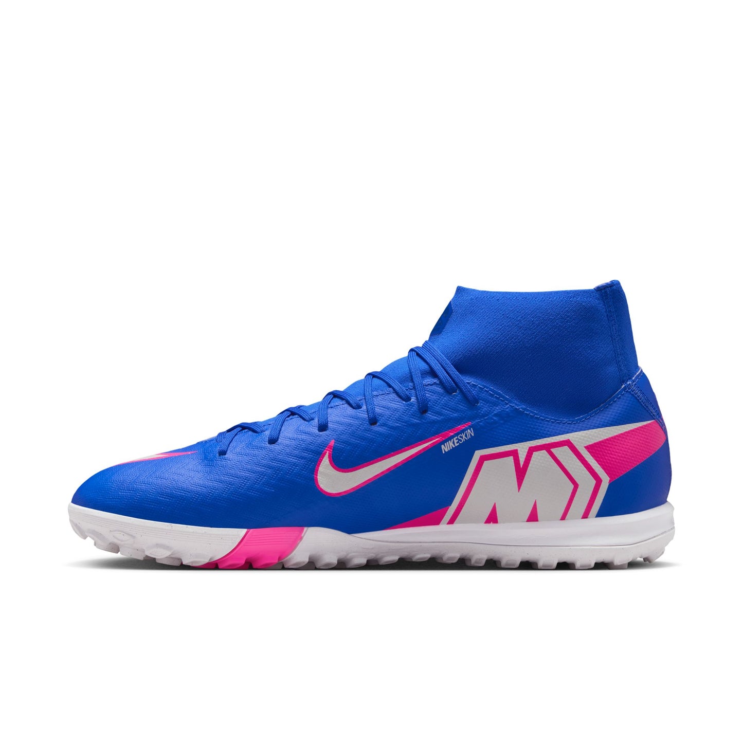Nike Mercurial Superfly 10 Academy TF Turf Soccer Cleat - Racer Blue/White