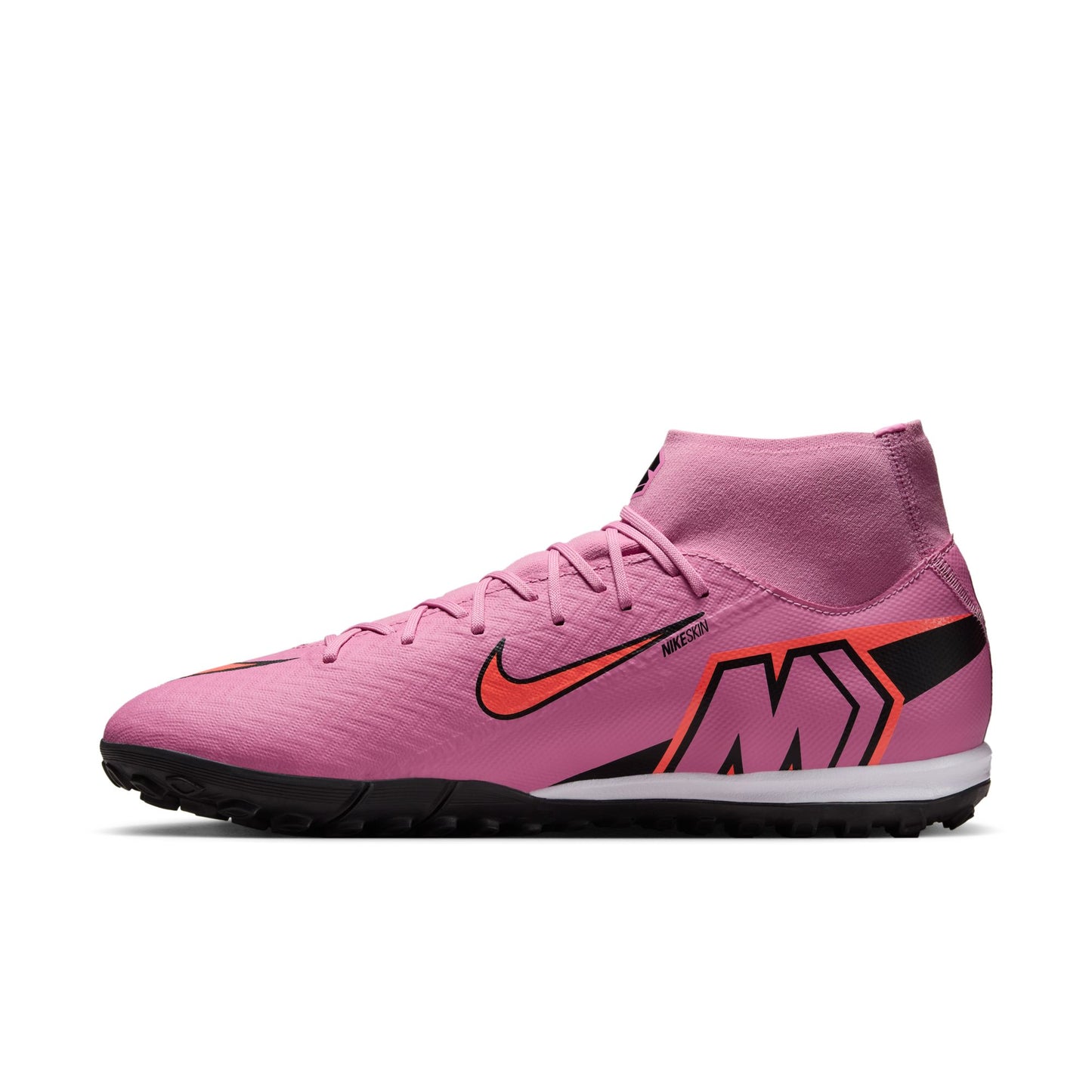 Nike Mercurial Superfly 10 Academy TF Turf Soccer Cleat - Magic Flamingo/Black/Total Crimson