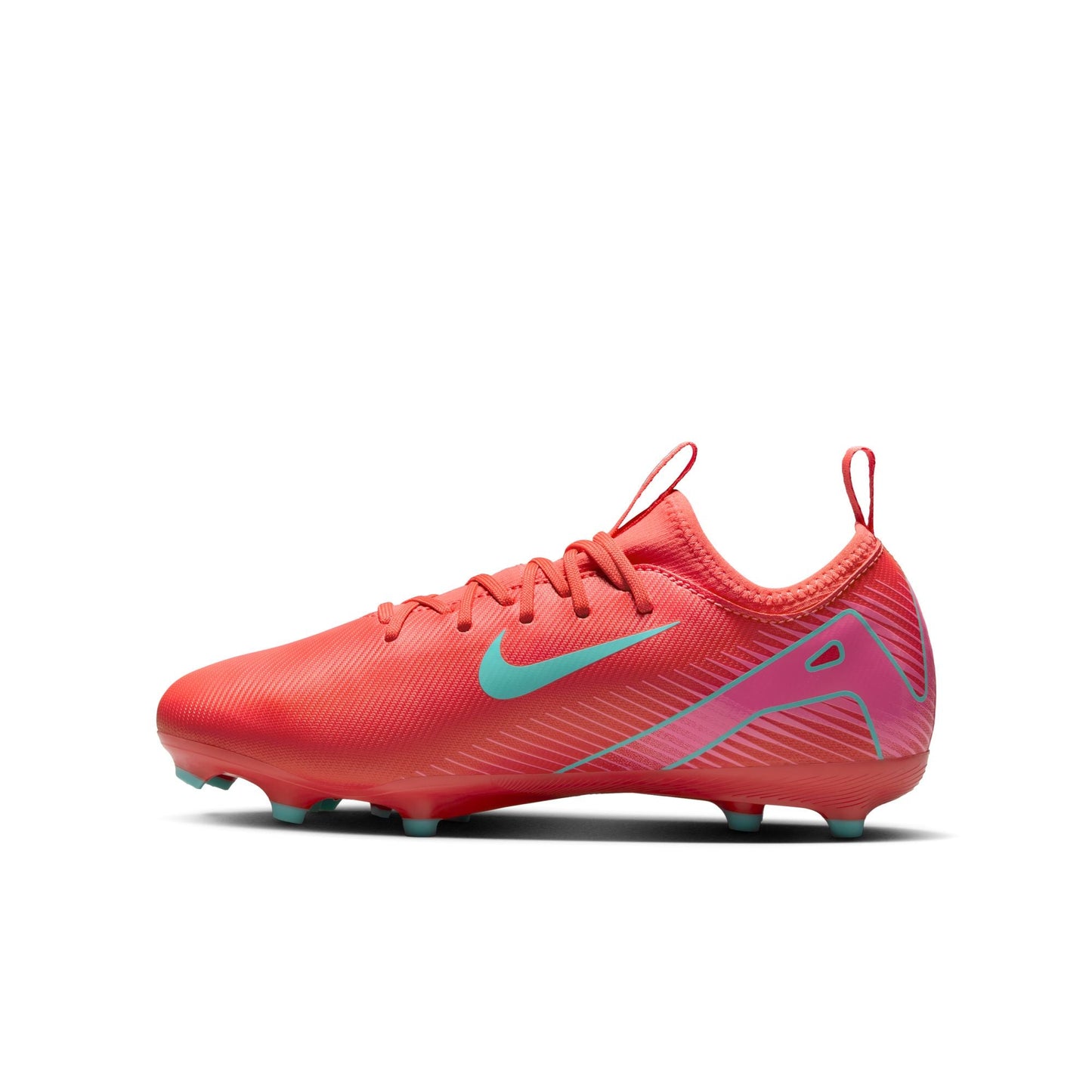 Nike Junior Zoom Mercurial Vapor 16 Academy FG Firm Ground Soccer Cleat - Ember Glow/Aurora Green