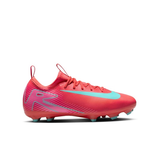 Nike Junior Zoom Mercurial Vapor 16 Academy FG Firm Ground Soccer Cleat - Ember Glow/Aurora Green