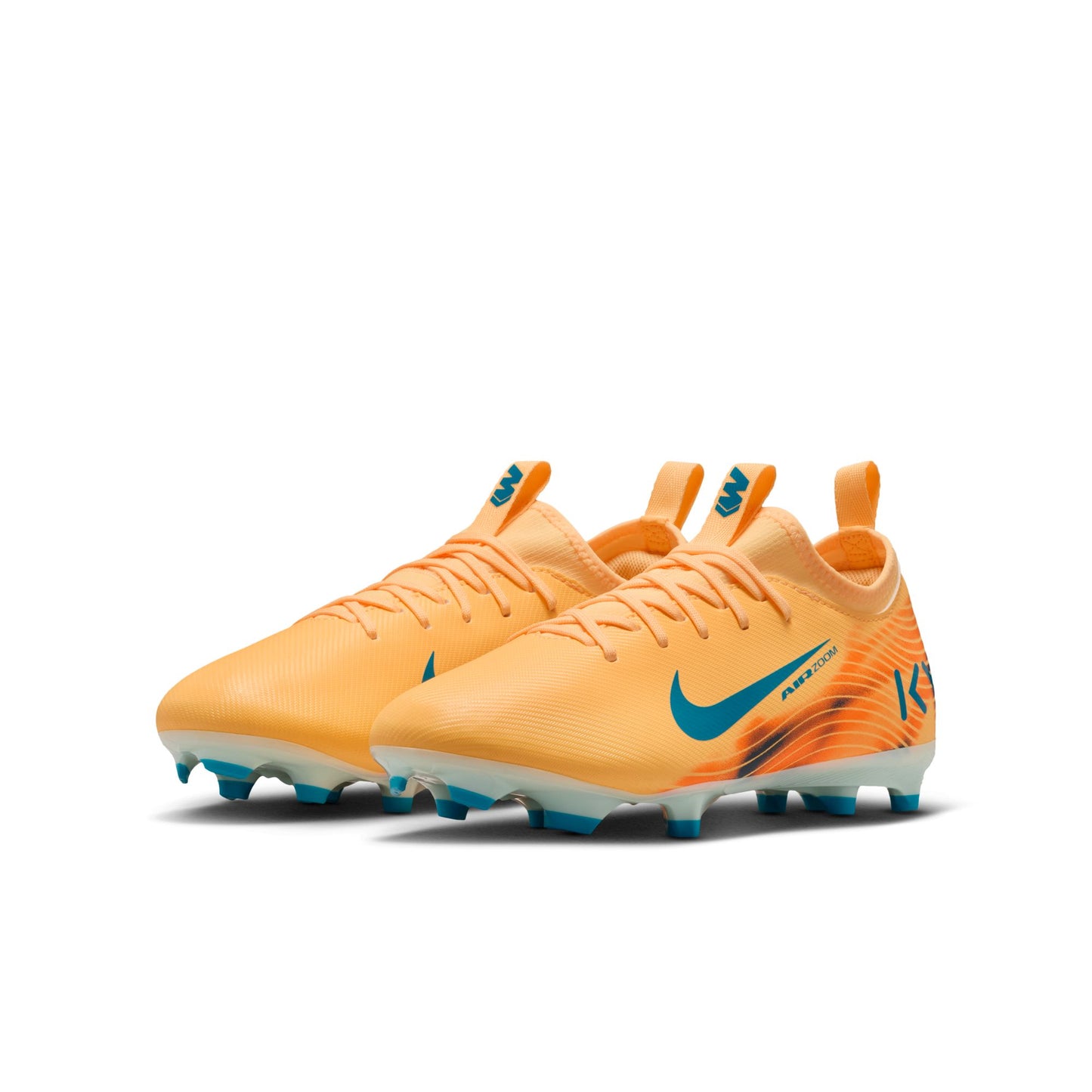 Nike Junior Mercurial Vapor Academy "Kylian Mbappe" FG Firm Ground Soccer Cleat - Melon Tint/Neon Turq/Igloo