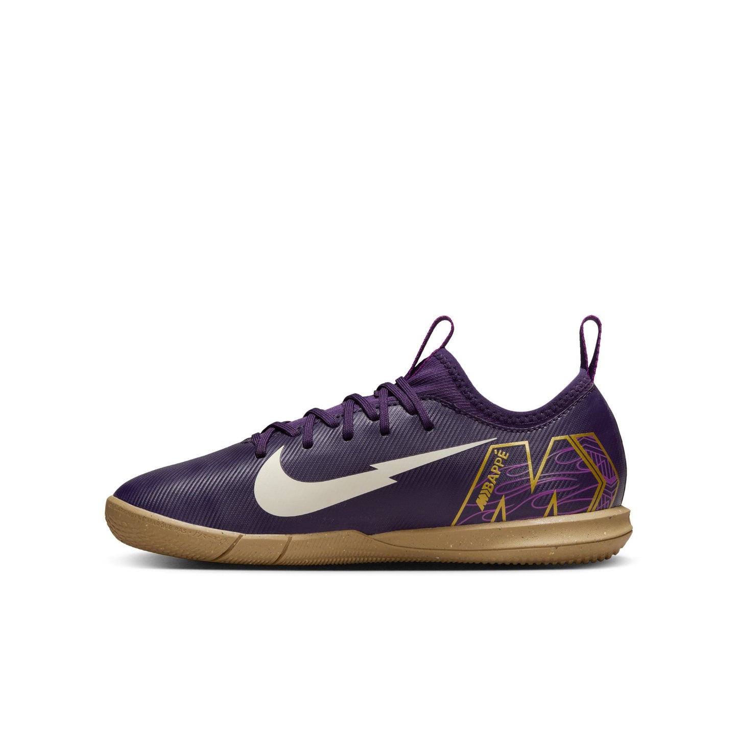Nike Junior "Kylian Mbappe" Mercurial Vapor16 Academy IC Indoor Soccer Shoe - Grand Purple/Pale Ivory