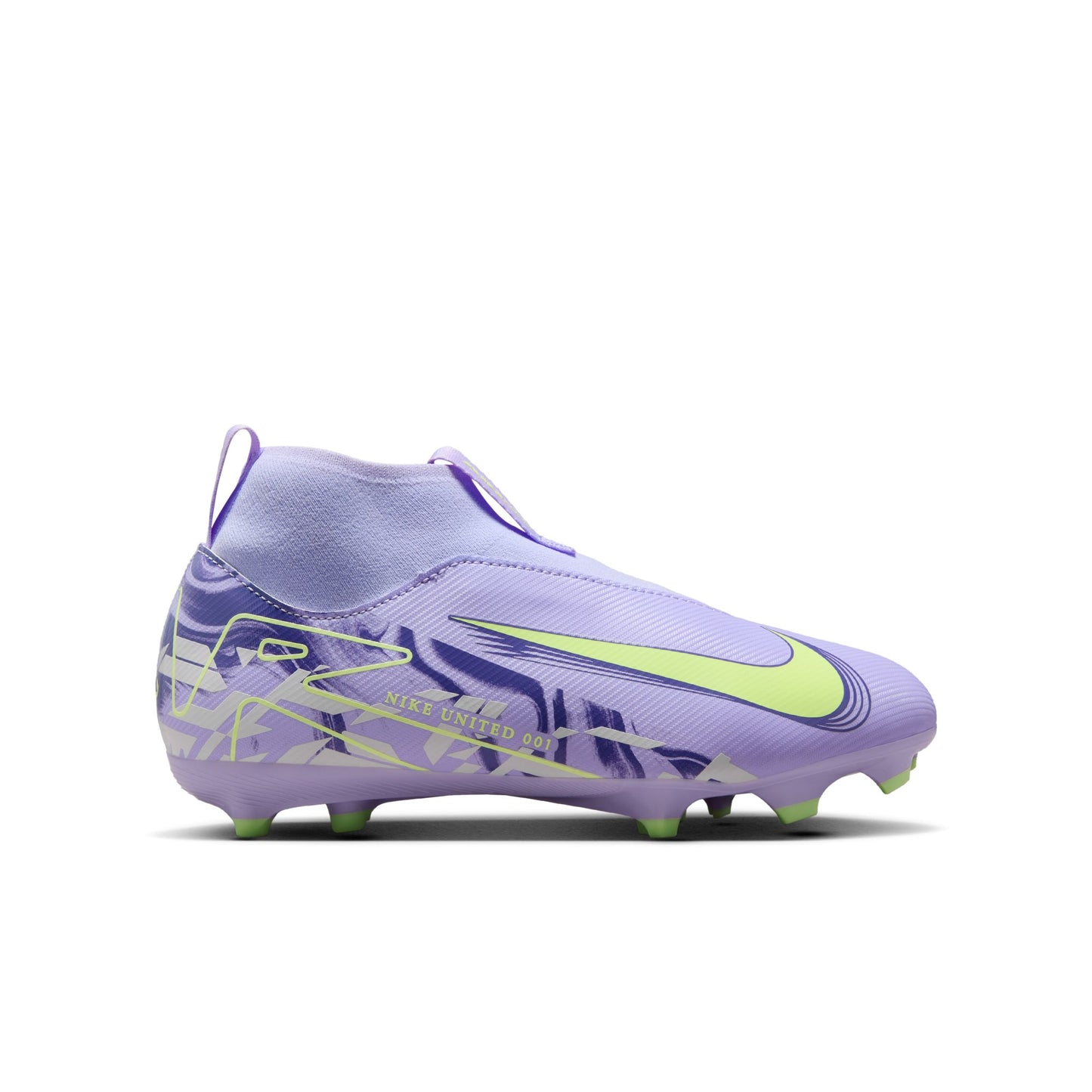 Nike United Junior Mercurial Superfly 10 Firm Ground Soccer Cleat - Purple Agate/Barely Volt