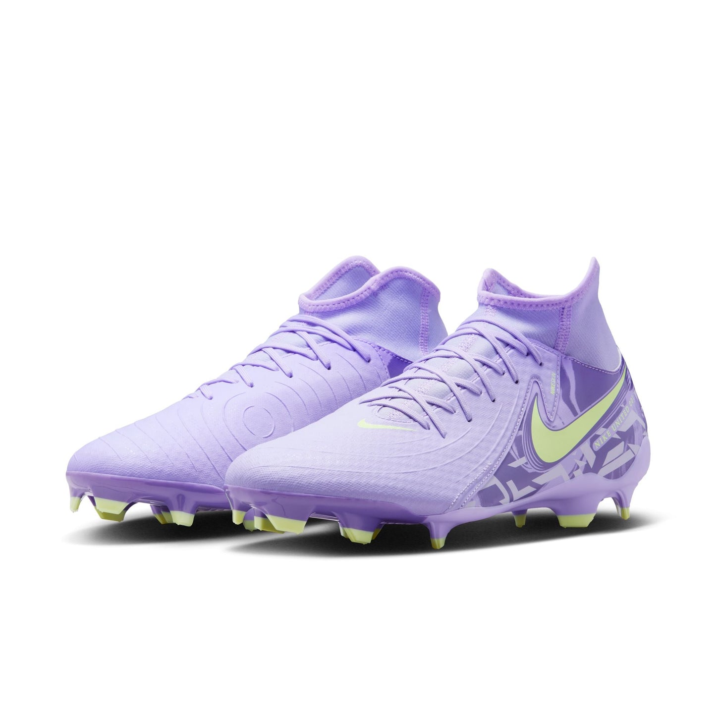 Nike United Phantom Luna 2 Academy FG Firm Ground Soccer Cleat - Purple Agate/Barely Volt