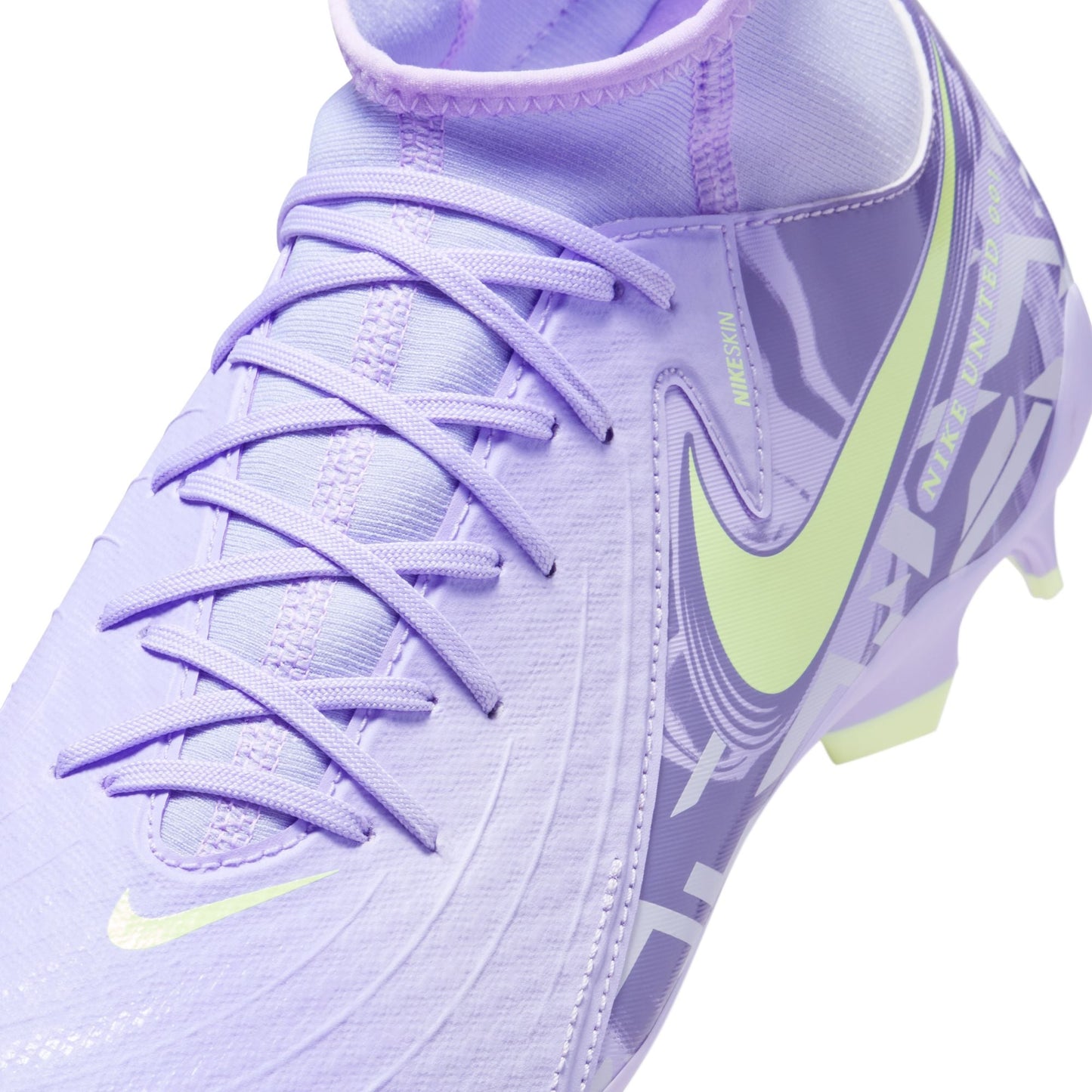 Nike United Phantom Luna 2 Academy FG Firm Ground Soccer Cleat - Purple Agate/Barely Volt