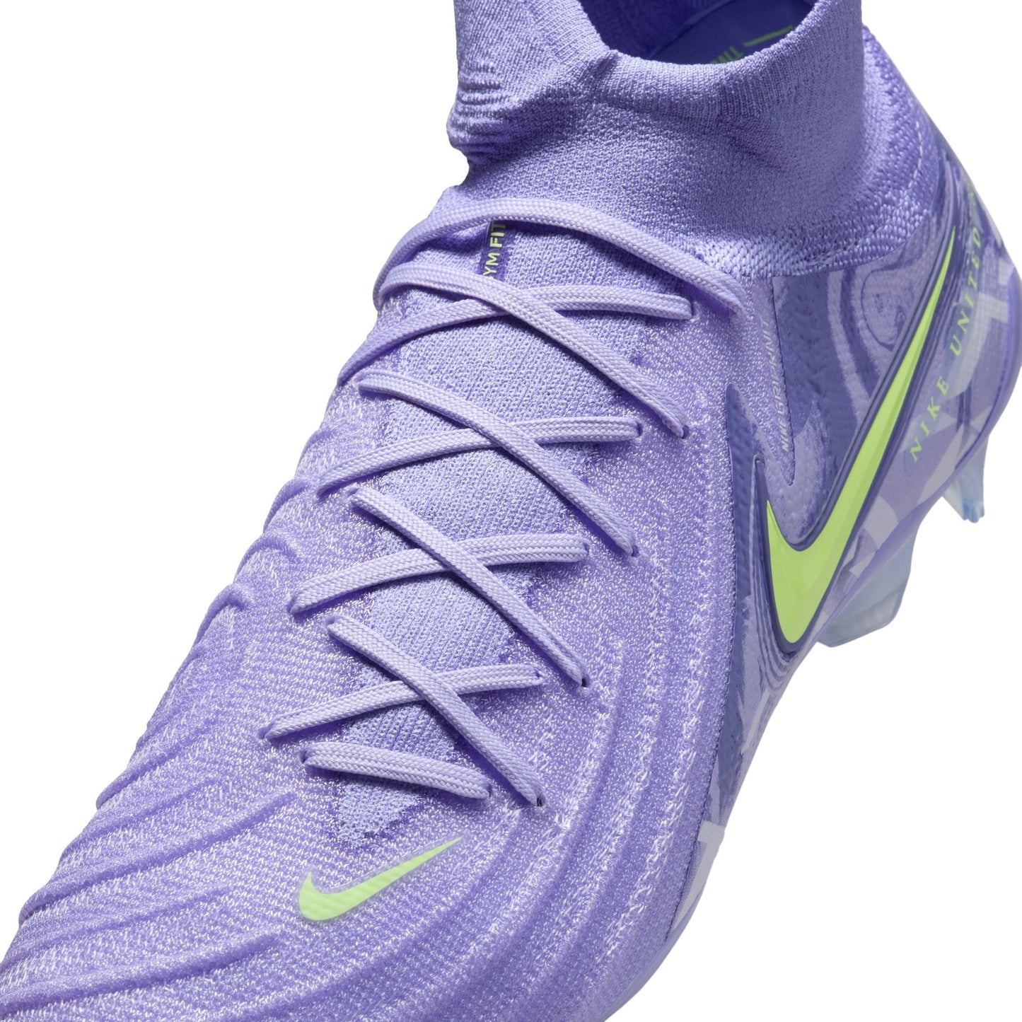 Nike United Phantom Luna 2 Elite FG Firm Ground Soccer Cleat - Purple Agate/Barely Volt