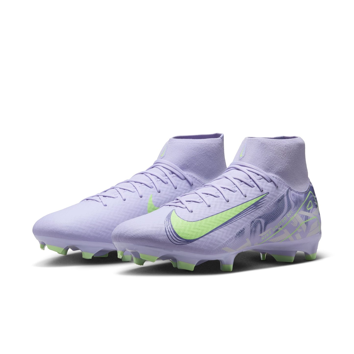 Nike United Mercurial Superfly 10 Academy FG Firm Ground Soccer Cleat - Purple Agate/Barely Volt