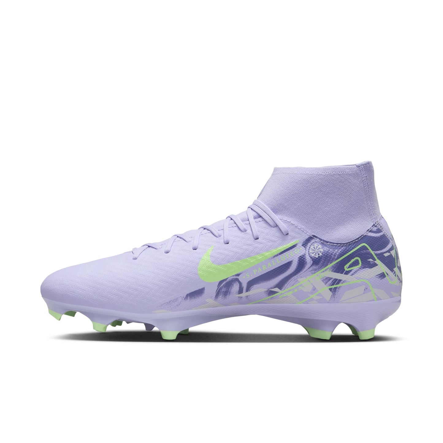 Nike United Mercurial Superfly 10 Academy FG Firm Ground Soccer Cleat - Purple Agate/Barely Volt